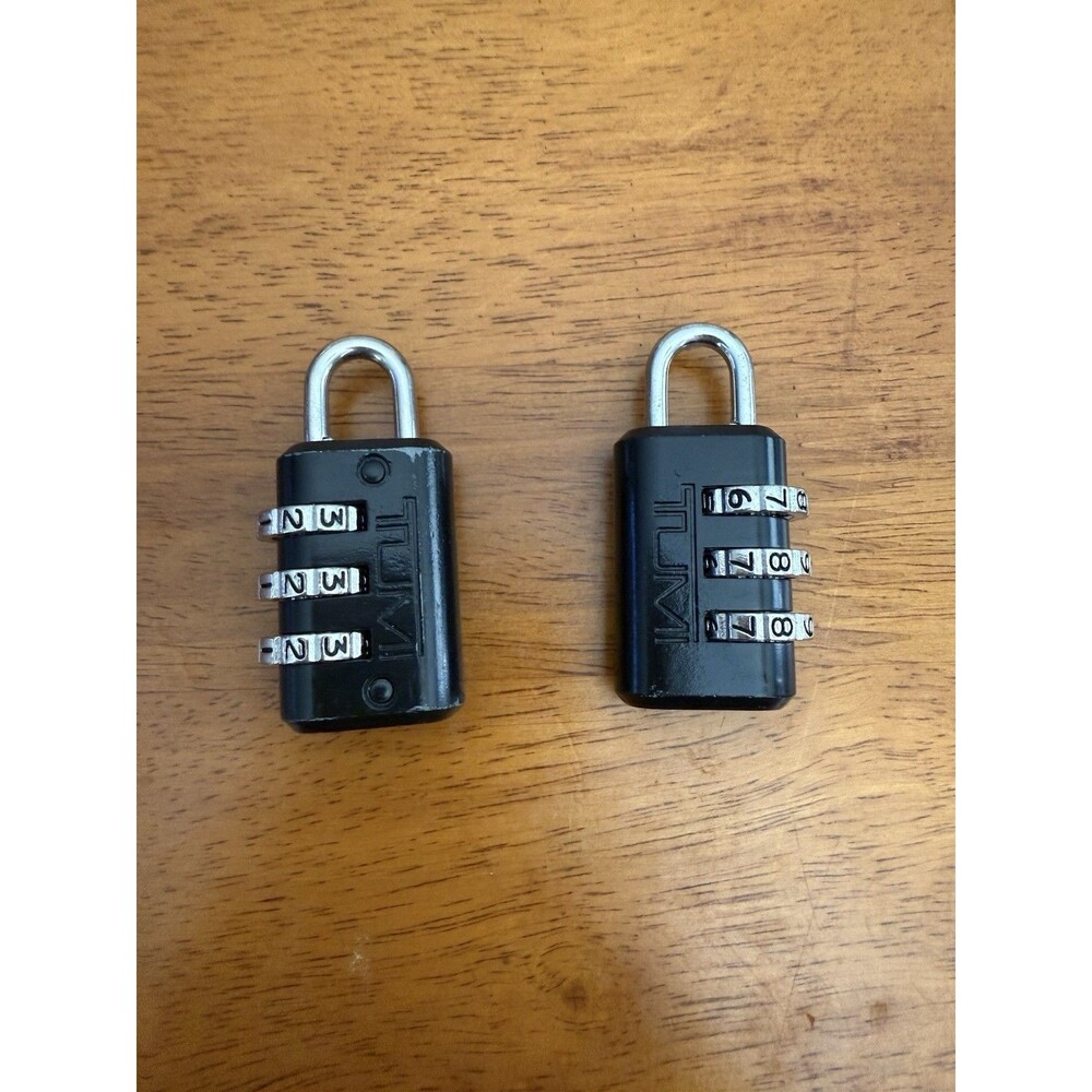 Set of 2 TUMI Black TSA Secure Luggage Combination Lock
